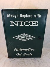 Vintage Nice Automotive Oil Seals Cabinet - 1950's - Gas Station Advertising picture