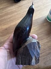 Unique Vintage Ironwood hand carved QUAIL BIRD carving picture