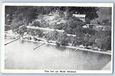Lake Okoboji Iowa IA Postcard Bird's Eye View Of The Inn Docks c1910's Antique picture