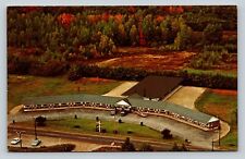 Linnell Motel Old Cars Landscape View RUMFORD Maine VINTAGE Postcard picture