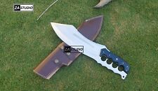 ZAS Hunting Knife Bowie Knife Handmade Rambo Knife Camping Knife+Leather Sheath picture