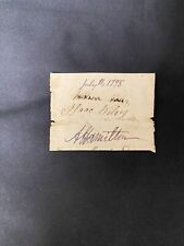 Alexander Hamilton Signed Cut Document Dated 1798 with LOA picture
