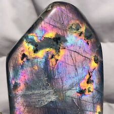473g Natural Rare Purple Glisten Labradorite Quartz Crystal Mineral Specimen picture