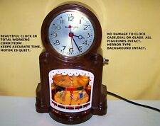 VINTAGE MASTERCRAFTERS SESSIONS ANIMATED MERRY GO ROUND LIGHTED MOTION CLOCK picture