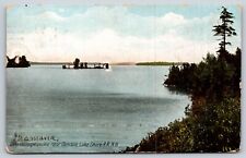 Postcard 1906 Lake Winnepesaukee Near Glendale Lake Shore R.R. Hooksett NH H3 picture