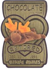 TY Beanie Babies BBOC Card - Series 3 Retired (GOLD) - CHOCOLATE the Moose -NM/M picture