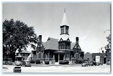 c1940's Methodist Church Cars Ford Sign Osceola Iowa IA RPPC Photo Postcard picture