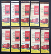 Lot of 10 Vintage SLSF Frisco Boxcar 5000 Miles Serving Matchbook Covers picture
