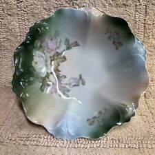 Antique K. St. T Silesia Germany Porcelain Pink  & White Roses Bowl picture
