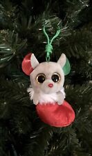 LOT of 4 Christmas Ornaments, W/ Bonus Ty Beanie Boos Clip 2016.PRE OWNED picture