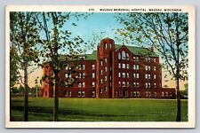 WI Wausau Memorial Hospital Wisconsin Old Vintage Postcard View 1920s picture
