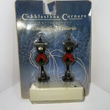2 Cobblestone Corners Collectibles Accessories Lights Lamposts Wreaths picture