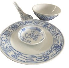 16 Pieces of  Chinese CANTON EXPRESS Blue & White Porcelain Double Happiness picture