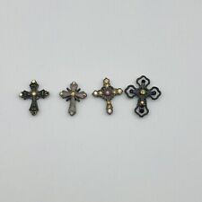Miniature Magnetic Crosses Set of four Jewel Stones picture