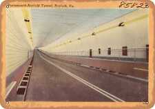 Metal Sign - Virginia Postcard - Portsmouth - Norfolk Tunnel, Norfolk, Va. picture