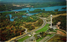 Vtg Skydeck Tower Aerial Postcard Thousand Islands Ivy Lea Bridge Ontario Canada picture