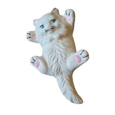 Vintage Hobbyists Piece White Ceramic Cat Kitten What Not Home Accent picture