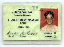 1978-1979 LA JUNTA COLORADO OTERO JUNIOR COLLEGE STUDENT ID CARD YEGGE Z5709 picture