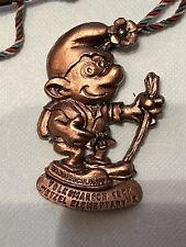 EXTREMELY RARE PROMO SMURF NECKLACE PITUFO SCHLUMPF AMERICAN KINDERWANDERTAG picture