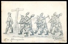 Artist- G. SCHEFFLER Postcard 1917 Germany Military Soldiers Feldpost picture