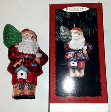 1996 Hallmark Keepsake - Woodland Santa  Pressed Tin Ornament picture