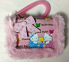 Vintage 2002 Sanrio Hello Kitty & Hello Mimmy Furry Pink Wallet - Exclusive picture