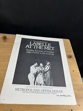 1974 VINTAGE 8.5X11 CONCERT PROMO PRINT Ad FOR PATTI LABELLE AT THE MET OPERA NY picture