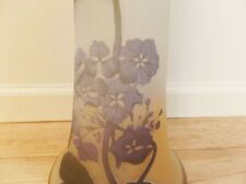 GALLE SIGNED WITH STAR GALLE MASSIVE ANTIQUE CAMEO GLASS WITH HYDRANGEA VASE picture