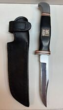 Vintage Japanese G96 Brand Fixed Blade Knife Model 900 W/ Black Leather Sheath picture