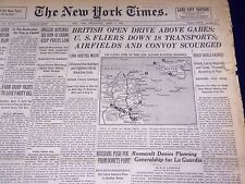 1943 APRIL 7 NEW YORK TIMES - BRITISH OPEN DRIVE ABOVE GABES - NT 1894 picture