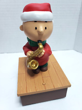 HALLMARK PEANUTS CHRISTMAS WIRELESS BAND CHARLIE BROWN PLAYING SAXOPHONE BATTERY picture