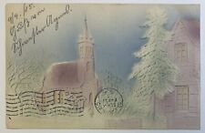 German Town Antique Embossed Church Postcard, Posted 1905 St. Louis, MO picture