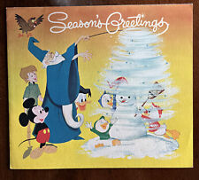1963 Walt Disney Studio Christmas Card Greetings Mickey Merlin & 1964 calendar picture
