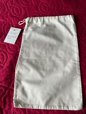 Vintage Preloved Hand Made White Cotton Plain Case Bag with Drawstring picture