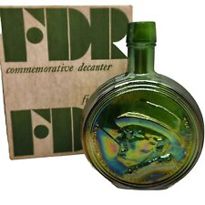 Vintage Green Iridescent Dwight D Eisenhower Pres. Bottle, Wheaton First Edition picture