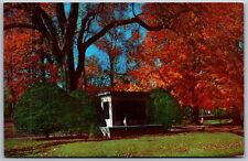 Vtg Ridgefield Connecticut CT War Memorial 1950s Unused Chrome View Postcard picture