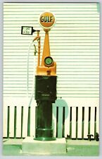 Postcard Gulf Gas Pump - Rapidayton - Plymouth Notch Vermont picture