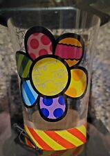 Romero Britto Flower Shot Glass Rare Retired Collectible Bar Shooters #331652 picture