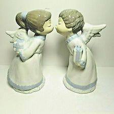 Vintage 50s Kissing Angel Angels Boy Girl Ceramic 9