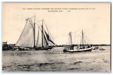 c1910's Full Rigged Fishing Schooner Fisherman Gloucester Massachusetts Postcard picture