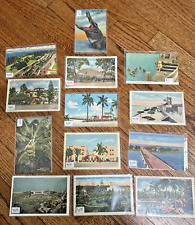 SUPER COOL Lot of 13 FLORIDA Topographical Travel Vintage Postcards from 1930s picture