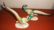 ROYAL COPLEY VINTAGE MCM PAIR OF PORCELAIN RING NECKED PHEASANT BIRDS picture