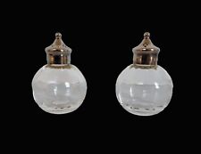 Lenox Lead Crystal Salt and Pepper Shakers Round Clear Glass Optika Collection picture