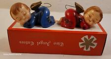 1950s Angel Cutees Set of 2 Sleeping Babies Christmas Ornaments  picture