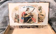 Vintage LA SOCIAL CIGAR box*RARE*LOOK picture