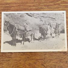 RPPC Havasupai Indian Grand Canyon Guides Postcard Wescogame Walema 1940s AZ picture