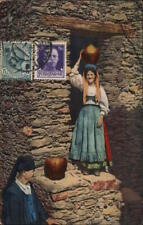 Italy Aritzo Traditional Sardinian Costumes Philatelic COF STP Postcard Vintage picture