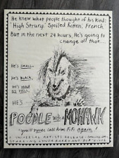 POODLE WITH A MOHAWK - 1982 Art Poster Lynda Barry MOUNTED Vintage RARE SEALED picture