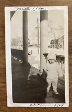 1919 Baby Toddler Infant Young Child Porch Snow Winter Time February Photo P10y6 picture
