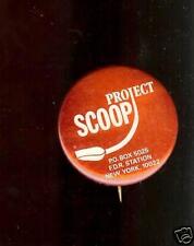 Old 1960s  PROJECT SCOOP Dogwalking DOG Curb pin pinback NEW YORK City picture